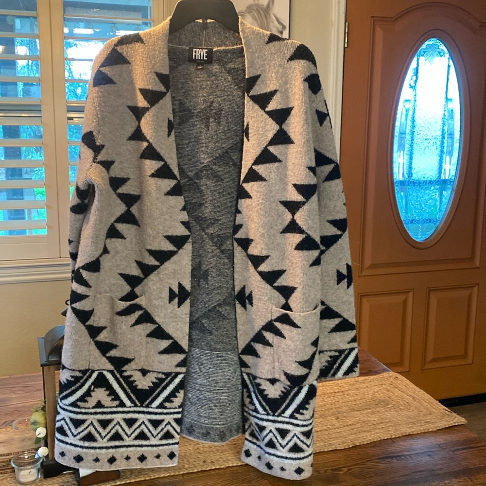 Aztec long cardigan